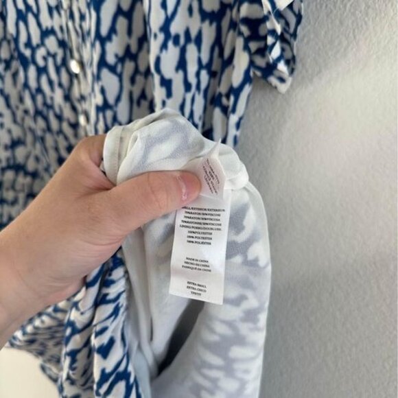 Rail’s Women’s Cobalt Static Leopard Kiki Modest Midi Dress Sz XS - Picture 6 of 7